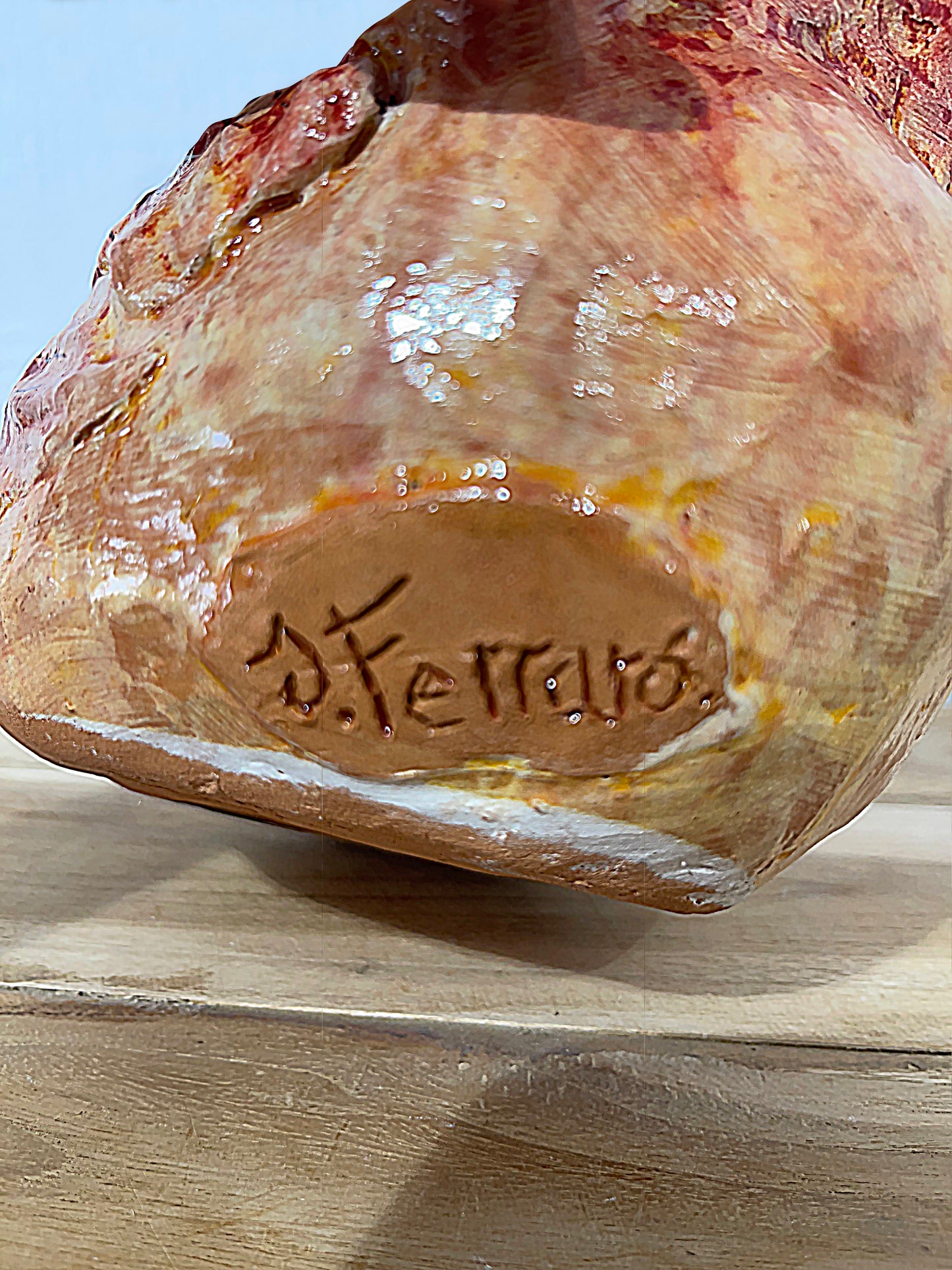 Poule en céramique Serafino Ferraro