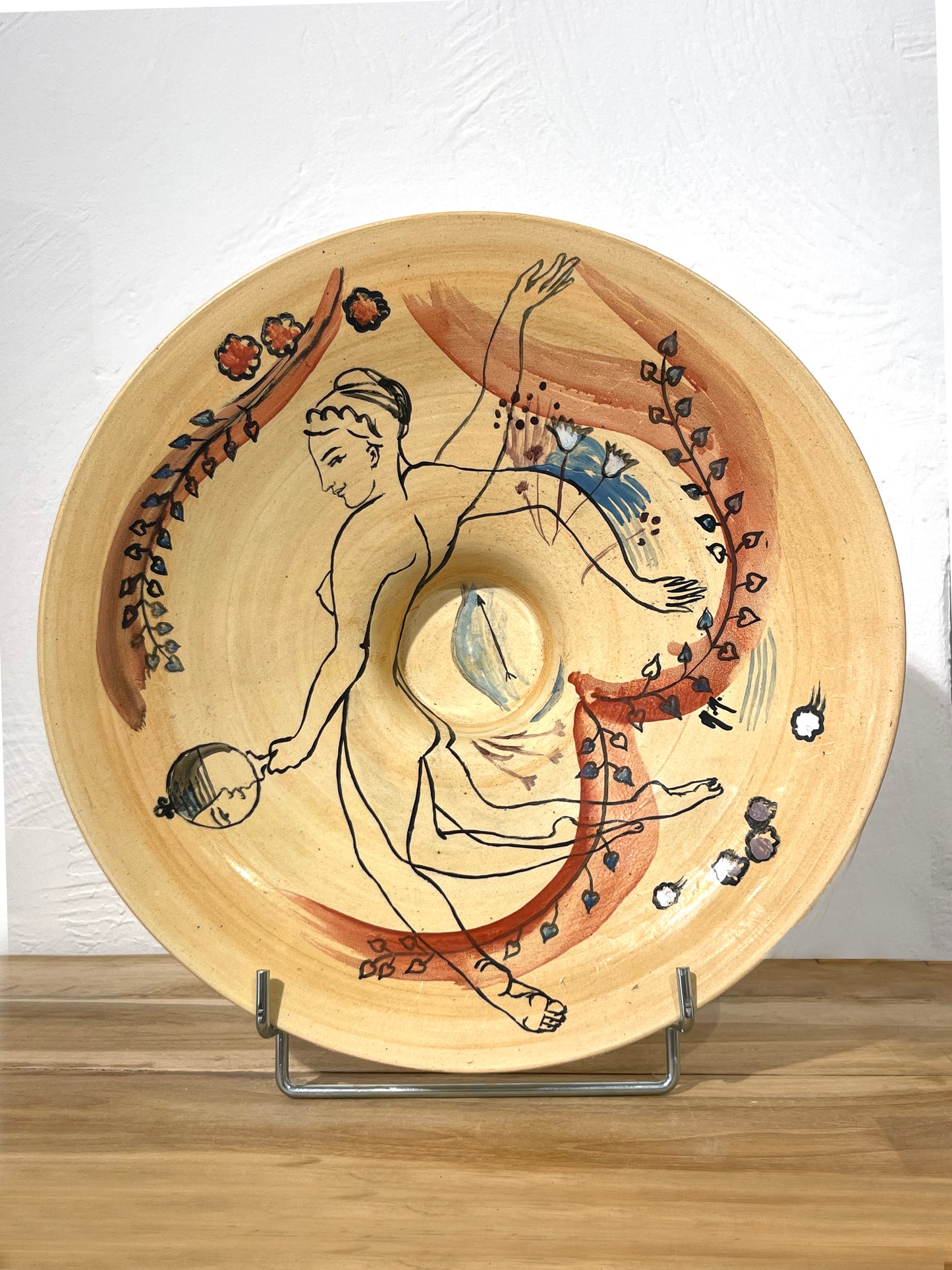 Assiette Céramique Figurine Serafino Ferraro peinte par Maria Mikhaylova