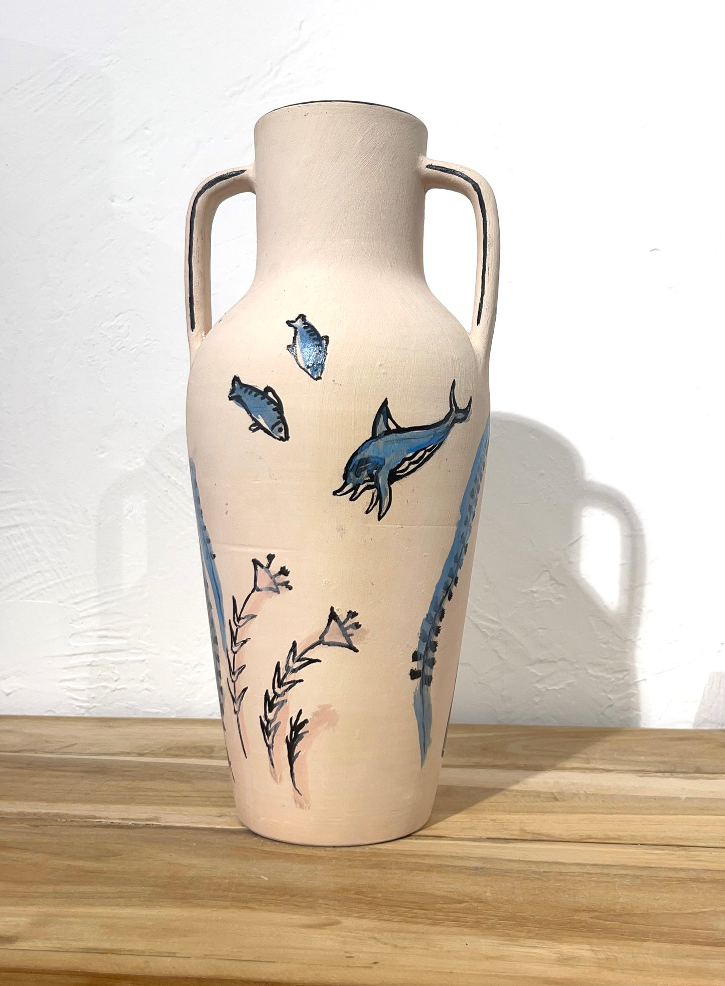 Vase Céramique Figurine Serafino Ferraro peinte par Maria Mikhaylova