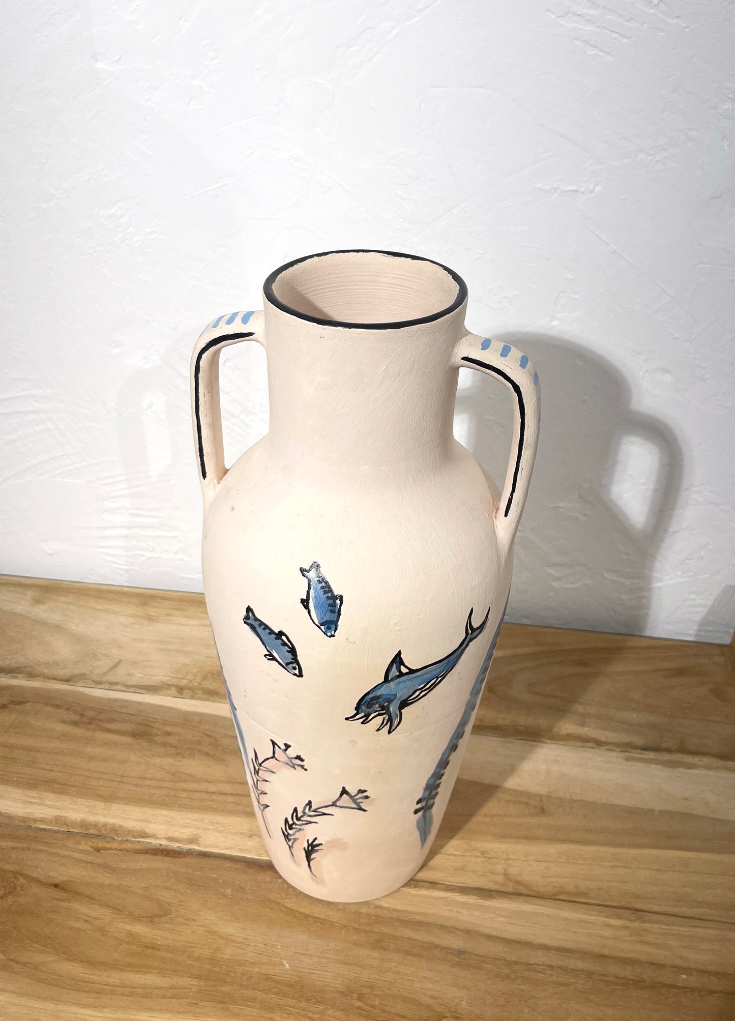 Vase Céramique Figurine Serafino Ferraro peinte par Maria Mikhaylova