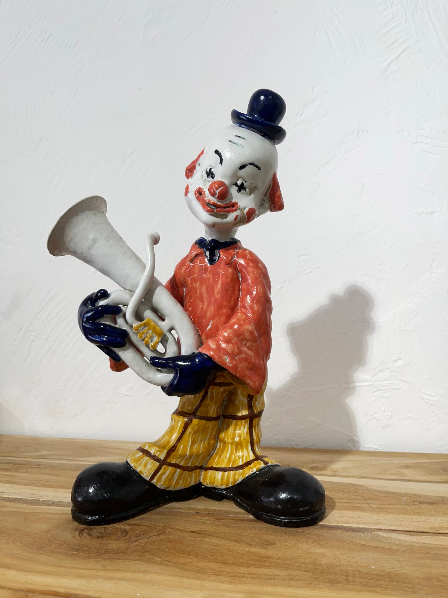 Clown avec Trompette en céramique