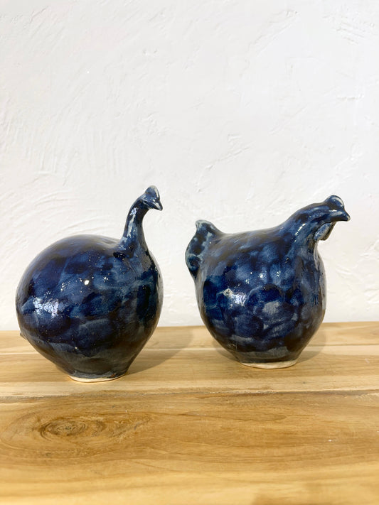 Poule et Dindon céramique Serafino Ferraro