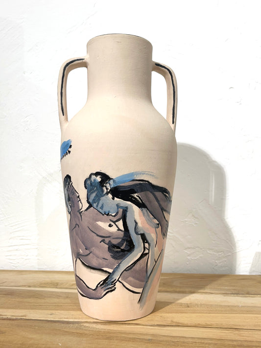 Vase Céramique Figurine  Serafino Ferraro peinte par Maria Mikhaylova